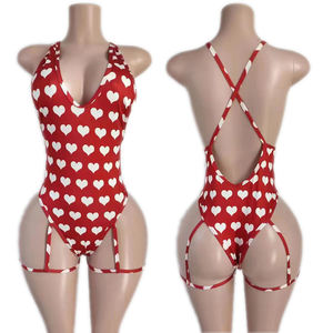 Ailangke Grosir Pakaian Wanita 2 Potong Set Jeans Bikini Tali Serut Pakaian Tari Eksotis - Product Image 5