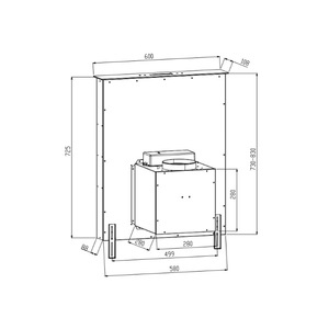 Cappa Aspirante a Isola con Estrazione Verso il Basso 60cm 90cm, Cappa da Cucina Ventilata con Sollevamento Automatico 90cm - Product Image 3
