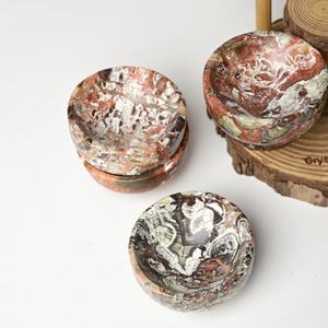 Bol en agate argentée de haute qualité en gros, style bohème, tendance de la mode pour la décoration intérieure unique, cadeaux de vacances, pierre - Product Image 3