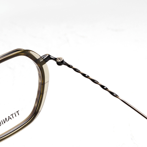 Gafas de titanio rectangulares de montura completa, color sólido, unisex, ligeras, para corrección de la visión en adultos - Product Image 5