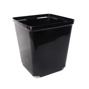 En gros 3.5 pouces 5 pouces en plastique noir pp jardinières pots de pépinière maceteros avec trou de vidange