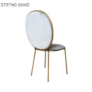 Hôtel <span class=keywords><strong>restaurant</strong></span> ou café utilisation velours tissu sans <span class=keywords><strong>bras</strong></span> chaise de table à manger - Product Image 5