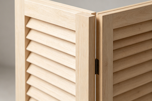 Paravent pliant en bois à 3 panneaux, artisanal, design bohème folklorique, écran d'intimité opaque, multifonctionnel pour la pièce - Product Image 4