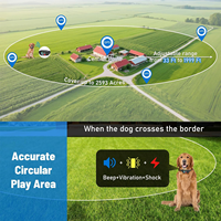 Clôture GPS sans fil invisible pour animaux de compagnie, portée 1000M, étanche IP67, rechargeable, anti-interférence, haute précision pour chiens d'extérieur
