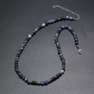 Nouveauté : Bijoux tendance pour homme, collier classique en pierre naturelle œil de tigre, idéal pour les soirées - Product Image 2