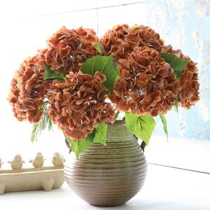 Vraie touche de haute qualité tige unique grande artificielle douce Latex hortensia fleurs fleur hortensia mariage fleurs décor - Product Image 4