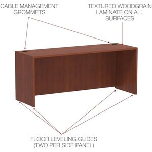 Buffet en bois Alera Valencia Series 72'' x 24'' x 29-1/2'' avec cadre/plateau en cerisier moyen - Product Image 6