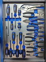 Chariot à outils moderne en acier inoxydable à 7 tiroirs, robuste, 420 pièces, pour garage