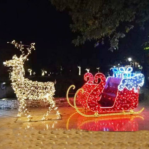 Reno navideño LED para exteriores con trineo, resistente al agua IP44 IP65, para decoración de calles y jardines. - Product Image 6