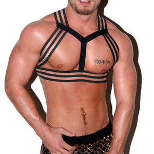 Hommes Lingerie Nylon harnais hommes réglable fétiche Gay vêtements corps <span class=keywords><strong>sexuel</strong></span> poitrine harnais ceinture sangle Costumes - Product Image 1