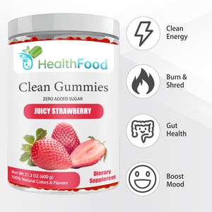 OEM ODM Custom Organic Clean <b>Gummies</b> <b>Burn</b> Belly <b>Fat</b> Strawberry Flavor Vegan <b>Gummies</b> Sugar Free Promote Gut Health - Product Image 4