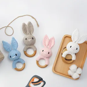 Hot Sales Lovely Handmade Crochet bunny Baby Animal Crochet Plush Toys