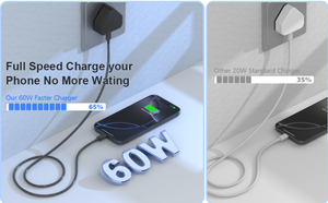 3A USB C USB C sạc cáp 3ft 6ft 60W nhanh nylon bện Loại C sạc cáp cho iPhone 16 15 Pro Max Hộp gói bao gồm - Product Image 4