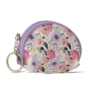 Portamonete semicircolare a forma di fiore 11,5x9 cm con portachiavi per donne e ragazze - Product Image 2