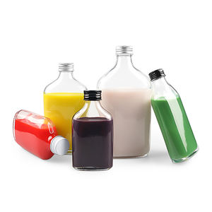 Mini botella de cristal plana para vino, whisky, 50ml, 100ml, 200ml, 250ml, 350ml, 500ml - Product Image 4