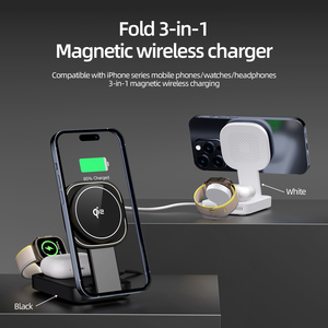 Hot Bán Có Thể Gập Lại 3-Trong-1 Siêu Nhanh Sạc Từ Sạc Không Dây Đứng Sạc Di Động Đứng Sạc <span class=keywords><strong>Dock</strong></span> - Product Image 6