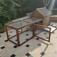 Vente en gros de poulailler en bois pour poulets de chair, poulailler, poulailler, habitat d'élevage de lapins, 1 ensemble