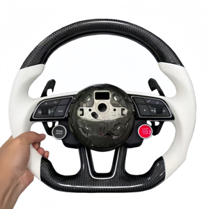 Volant de voiture en cuir perforé personnalisé pour Audi RS3 RS4 RS5 S3 S4 S5 S6 <span class=keywords><strong>RS6</strong></span> A3 A4 A5 Q3 A6 A7 R8 TT S7 Accessoires de voiture - Product Image 2