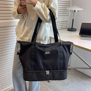 Custom Foldable Waterproof Cloth Fabric Travel Bags Lightweight Handbag Student Large-Capacity Luggage Bag Storage <strong>Gym</strong> <strong>Tote</strong> Bag - Product Image 4