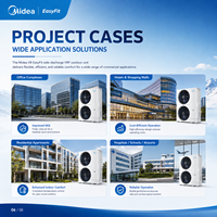Sélectionnez les unités intérieures murales ou encastrées Midea V8 Easyfit pour climatiseur central à cassette de plafond, R410A, refroidissement et chauffage.