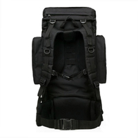 Sac à dos tactique de montagne imperméable noir 14 couleurs 65-70L avec housse de pluie pour le ski