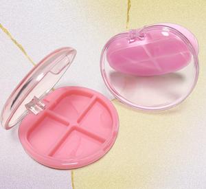 Biểu Tượng Tùy Chỉnh Nhà Máy Xách Tay Đào Hình Dạng Rỗng Eyeshadow Hộp Bao Bì Mỹ Phẩm Cho Blush Nhựa Mỹ Phẩm Container - Product Image 2