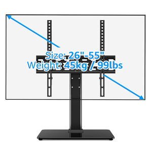 Support de télévision universel de 26 à 55 pouces, support de table pour téléviseur, support mural pouvant supporter jusqu'à 45 kg/99 lb - Product Image 2