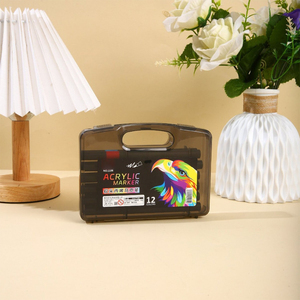 Petite Boîte Noire Marqueurs <span class=keywords><strong>Acrylique</strong></span> Crayons Aquarelle Souple Papier Opaque Crayons <span class=keywords><strong>de</strong></span> Couleur Empilables Art Spécial Papeterie Vente en Gros - Product Image 6