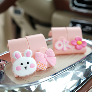 Crochets mignons pour dossier de siège de voiture, en ABS, antidérapants, pour rangement arrière, crochets décoratifs pour appuie-tête avec motif fleur et nœud - Product Image 4