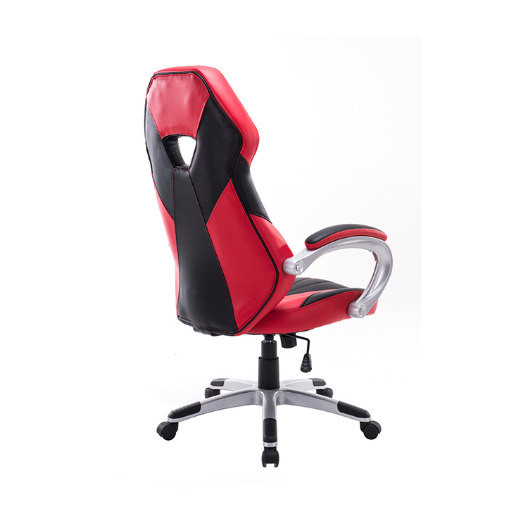 Perforated soft red modern ergonomic computer chair set