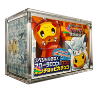 RAY YI akrilik Pokemon terbatas, casing pajangan kotak khusus Pikachu X Y Poncho Break Mega Charizard