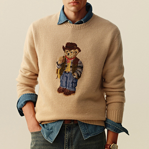 Pull en maille léger pour homme, collection <span class=keywords><strong>Printemps</strong></span> 2026, avec logo personnalisé, en coton respirant, faible MOQ, fabricant OEM/ODM - Product Image 5