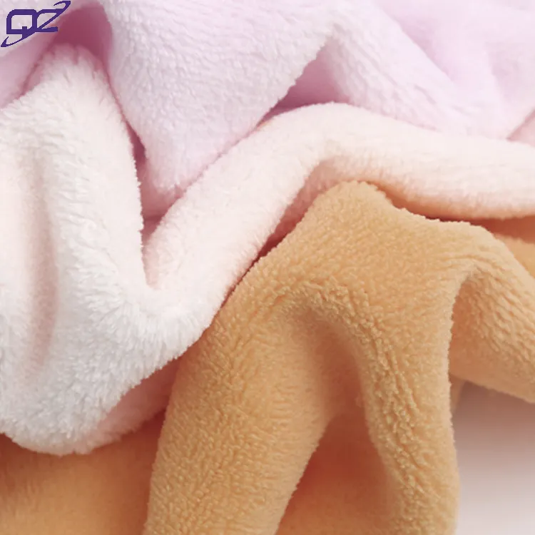 Eco-friendly Polyester Brushed Knitted Plush Fleece Fabric Digital Custom Minky Fabric For Blanket