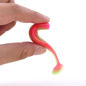 Prix d'usine <span class=keywords><strong>Leurre</strong></span> souple de pêche 75mm 4.25g en PVC, forme anguille, queue en T et queue à pagaie, pour la pêche au bar et à la perche - Product Image 3