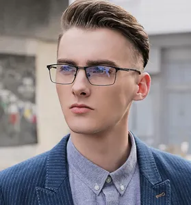 新款商务眼镜架经典半框蓝光阻挡男士眼镜架