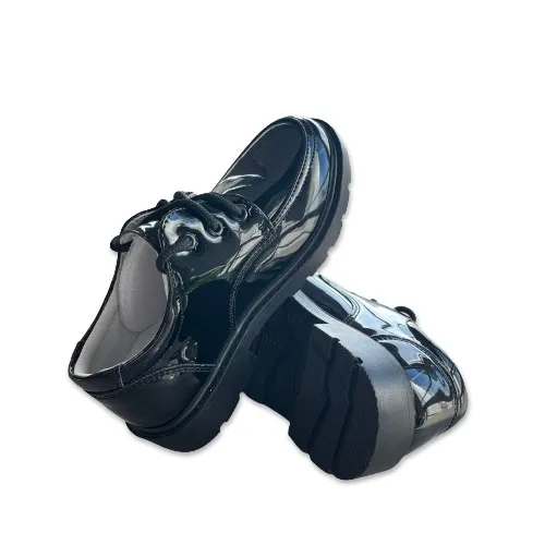New Style Boy Shiny Leather Student Shoes Soft Soles Black British Style Kid School Shoes