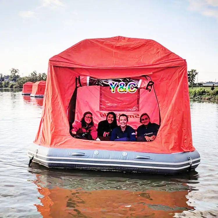 YC-cama flotante de mar, balsa flotante, tienda de agua inflable para acampar