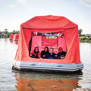 YC海浮床浮筏帐篷野营充气浮水帐篷
