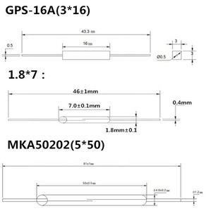 2*14mm 1.8*7mm 4*28mm thường mở công tắc từ sậy Cảm biến kính sậy chuyển đổi - Product Image 4