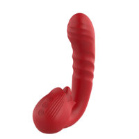 Rose Brand Teleskop vibrierende Zunge lecken Vibrator grenz überschreitende weibliche Erwachsene Produkt