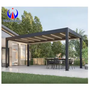 Adjustable Automatic Electric Garden Pergola With Customized Design For Luxury Outdoor Living Gazebo