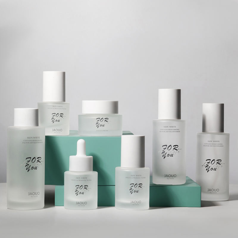 Bottiglia smerigliata + tappo bianco opaco