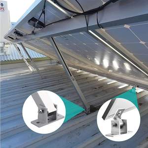 0-60 °   Supports de montage inclinables multi-angles réglables pour panneaux solaires, <span class=keywords><strong>en</strong></span> aluminium anodisé, pour toits plats de garages et abris - Product Image 3