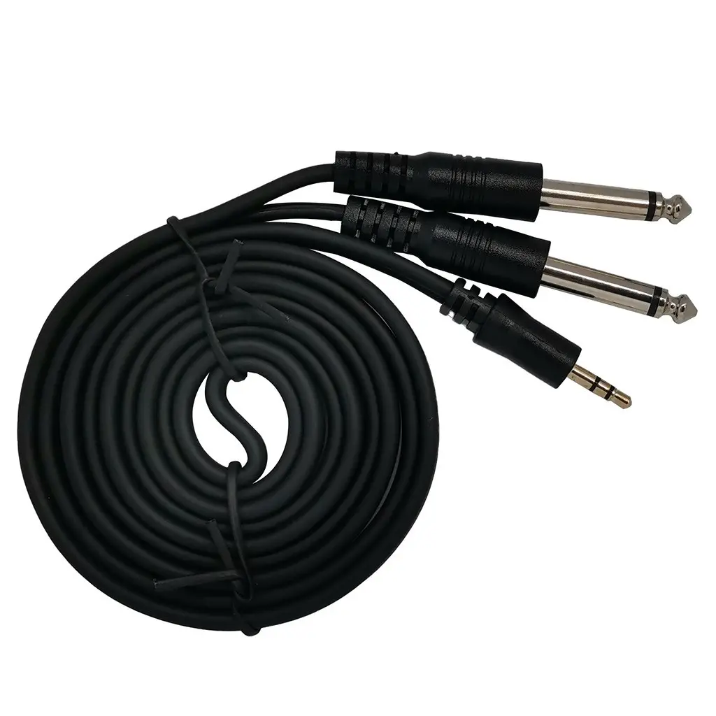 1.5M3M 1/8 "3,5mm/35mm estéreo macho a doble 6,35mm/635mm 1/4" mono Jack cable de audio