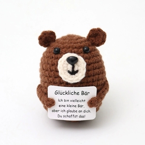 Vente en gros de poupées animales au crochet Art Déco faites à la main, porte-bonheur et d'apaisement émotionnel, pour la décoration de remise de diplôme et d'anniversaire - Product Image 5