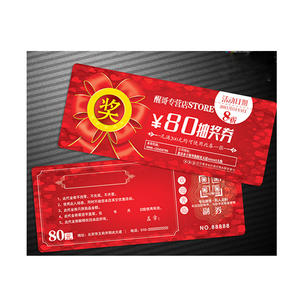 ที่กำหนดเองคูปองตั๋วคูปองบัตรตั๋วกระดาษที่มีการพิมพ์หมายเลขซีเรียล - Product Image 5