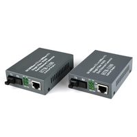 Convertidor de Medios de Fibra Simplex 10/100Mbps Netlink AB, Adaptador Ethernet SC RJ45 de Largo Alcance, Alta Confiabilidad, POE TCP Full/Half