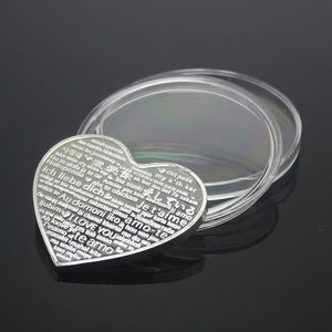 Valentinstag Ehebruft Ring Hochzeit Gefallen Geschenke Souvenir-Münze Liebesschild Gold Silber Liebe für immer Medaille Rose Herzform-Münze - Product Image 3