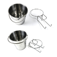 Seau à glace en acier inoxydable pour bar, support de rangement pour table