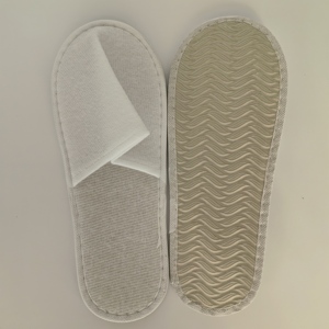 Pantofole Spa personalizzabili monouso di lusso Hotel morbido e confortevole in velluto - Product Image 3